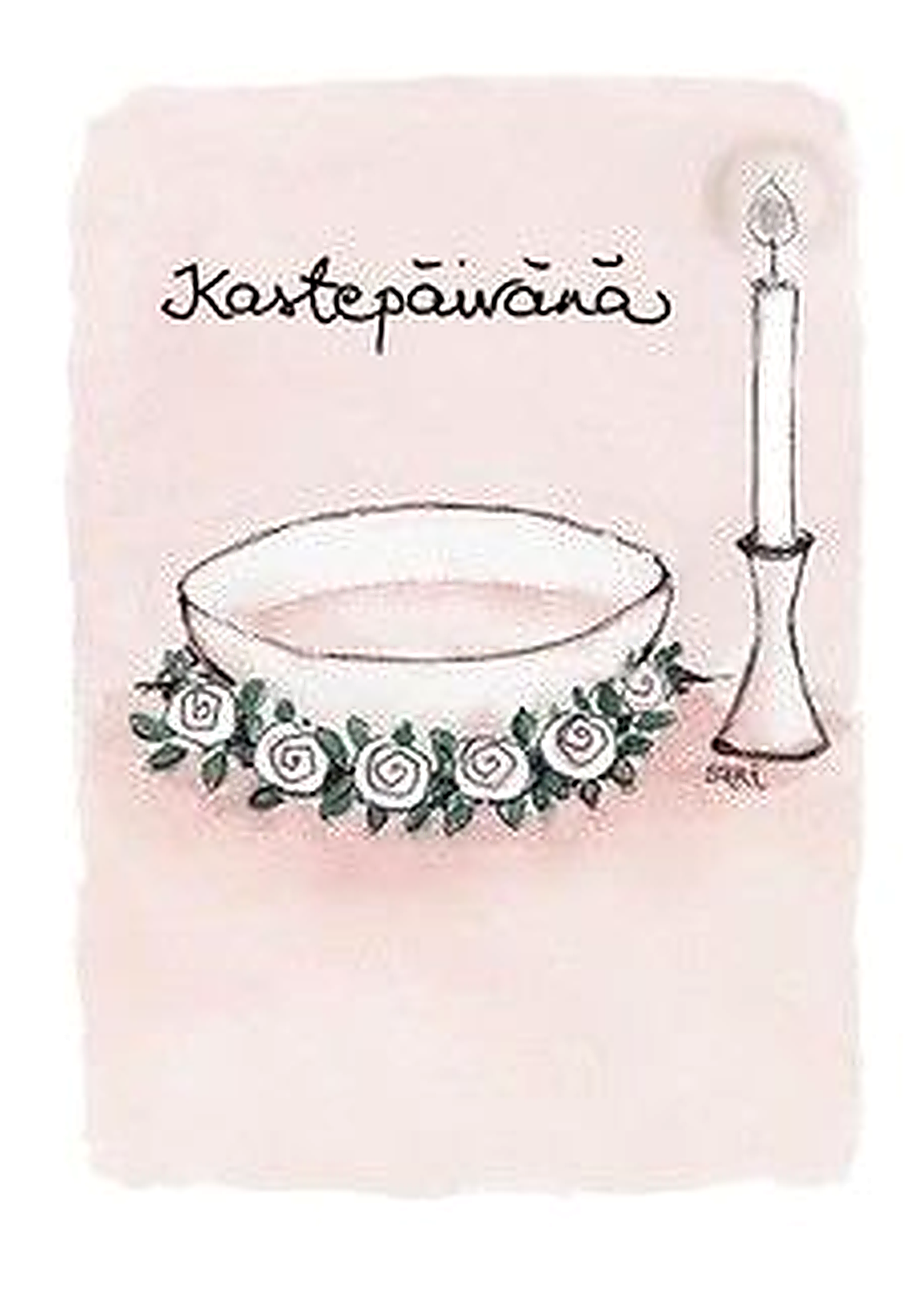 2-osainen kortti - Kastemalja