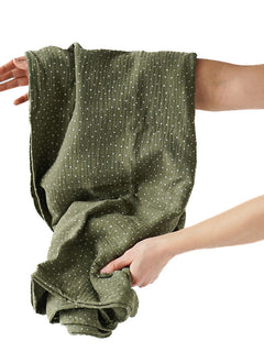 Iso Retkipyyhe Dots Olive